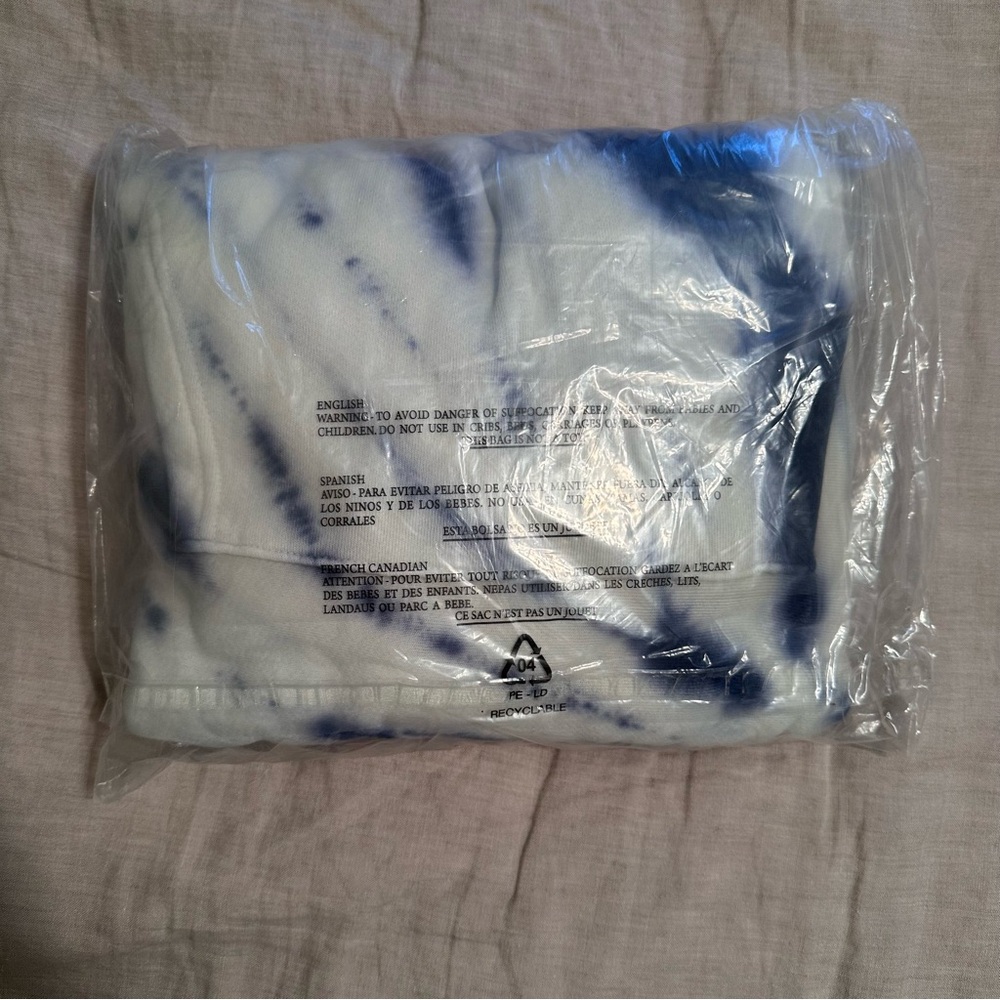 Les Tien | Blue/White TieDye Hoodie | XXS | Unisex | New in bag - Picture 3 of 6